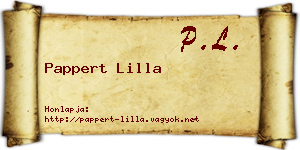 Pappert Lilla névjegykártya