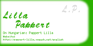 lilla pappert business card